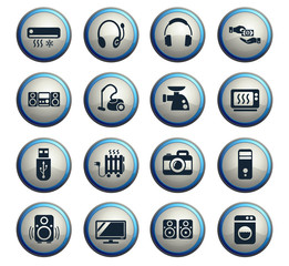 electronics supermarket icon set