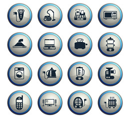 electronics supermarket icon set