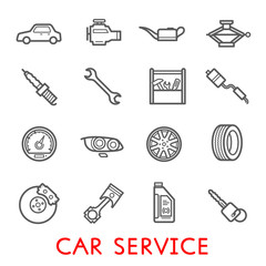 Car service station and auto repair garage icon