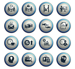 office life icon set