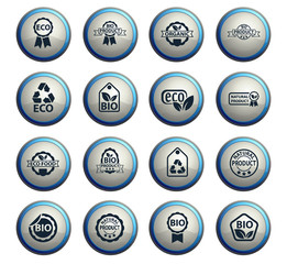 eco label icon set