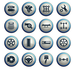 auto tuning icon set