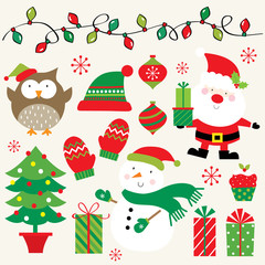 festive christmas icon collection