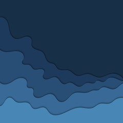Abstract blue wavy background.