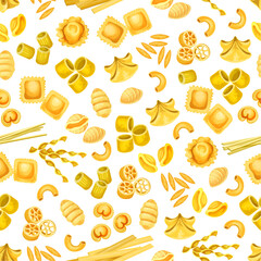 Italian pasta seamless pattern for food design