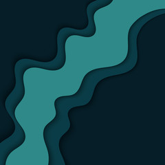 Abstract blue wavy background.