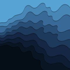 Abstract blue wavy background.