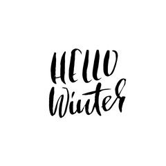 Obraz premium Handwritten calligraphy quote. Modern brush lettering. Typography black and white banner. Vector illustration.