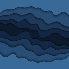 Abstract blue wavy background.