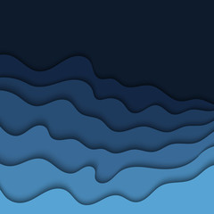 Abstract blue wavy background.
