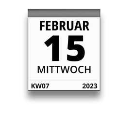 Kalender für Mittwoch, 15. FEBRUAR 2023 (Woche 07)