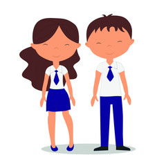  vector illustration schoolboys