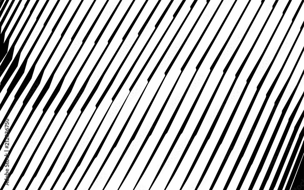 Wall mural monochrome stripe waving line background pattern