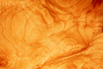 Treated wood is varnished as a background