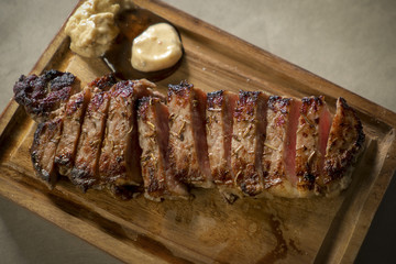 australia wagyu beef medium rare steak