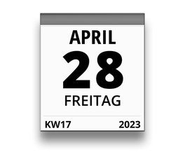 Kalender für Freitag, 28. APRIL 2023 (Woche 17)