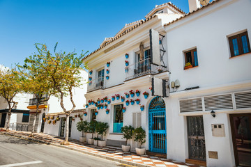 Mijas, charming white village in Andalusia with white houses, Spain