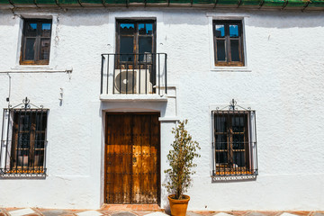 Naklejka na ściany i meble Mijas, charming white village in Andalusia with white houses, Spain