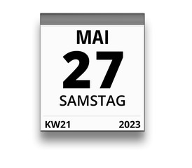 Kalender für Samstag, 27. MAI 2023 (Woche 21)