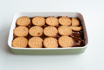 Close up of homemade chocolate cake