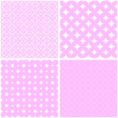 Mint different vector seamless patterns
