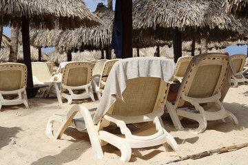 beach chairs, chairs on the beach