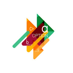 Triangle data visualization design, option infographic layout