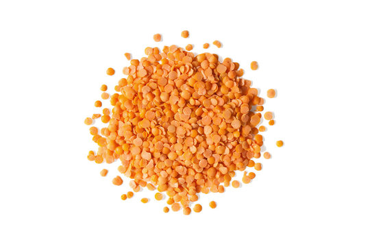 Red lentils from above