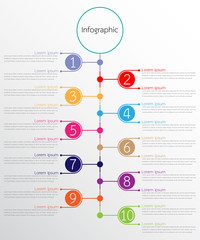 Vector infographic templates used for detailed reports. All 10 topics.