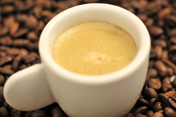 coffee and bean texture