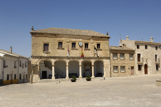 Infante Don Juan Manuel square, Alarcon, Cuenca province, La Mancha,Spain