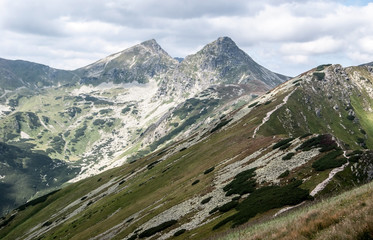 Ostry Rohac and Placlive peaks on Rohace mountain group in Western Tatras mountains in Slovakia