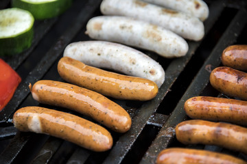 Sausage on grill