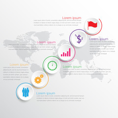 Vector infographic templates used for detailed reports. All 6 topics.