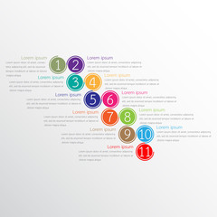 Vector infographic templates used for detailed reports. All 11 topics.