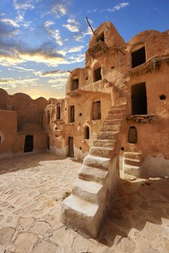 Ksar Ouled Soltane, fortified granary near Tataouine, Tunisia, Africa