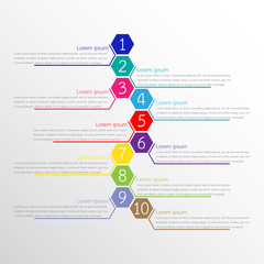 Fototapeta premium Vector infographic templates used for detailed reports. All 10 topics.