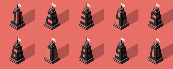 3D number icons. Vector set. Can be used for advertising and web design.