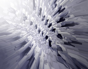 Abstract black and white 3d illustrtion background for design