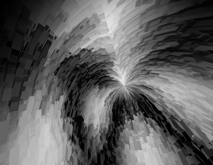  Abstract black and white 3d illustrtion background for design