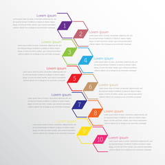 Vector infographic templates used for detailed reports. All 10 topics.