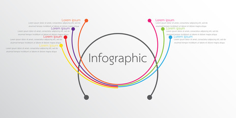 Obraz premium Vector infographic templates used for detailed reports. All 7 topics.