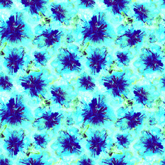 Floral Watercolor Pattern. Summer Vintage Flower Print. Modern Dress Design. Bud Repeating Wallpaper Design. Meadow Flowers Illustration. Spring Illustration for Textile. Exotic Flower. Hibiscus.