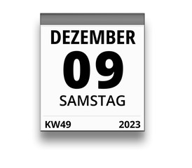 Kalender für Samstag, 9. DEZEMBER 2023 (Woche 49)