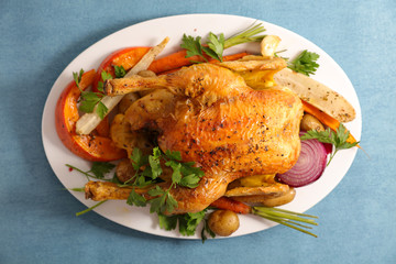 roasted chicken and vegetable