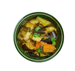 Tajik vegetables stew with zucchini