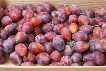 Plums in the market