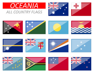 all country flags of Oceania