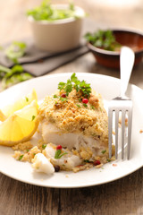 baked fish with crust