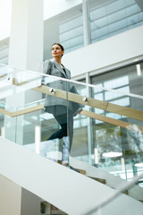 Business Woman Going To Work In Office Portrait